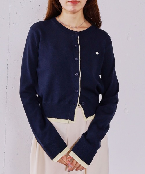 archives（アルシーヴ）の「【ＯＮかわ】配色レイヤードニットカーディガン（カーディガン/ボレロ・レディース・ブルー/グレー/アイボリー/ネイビー・MEDIUM）」の20枚目の写真