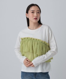 LEPSIM | ドット柄ドッキングプルオーバー　647456(Tシャツ/カットソー)