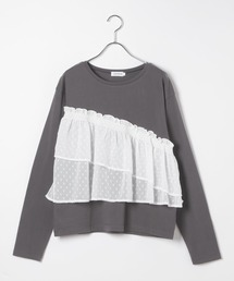 LEPSIM | ドット柄ドッキングプルオーバー　647456(Tシャツ/カットソー)
