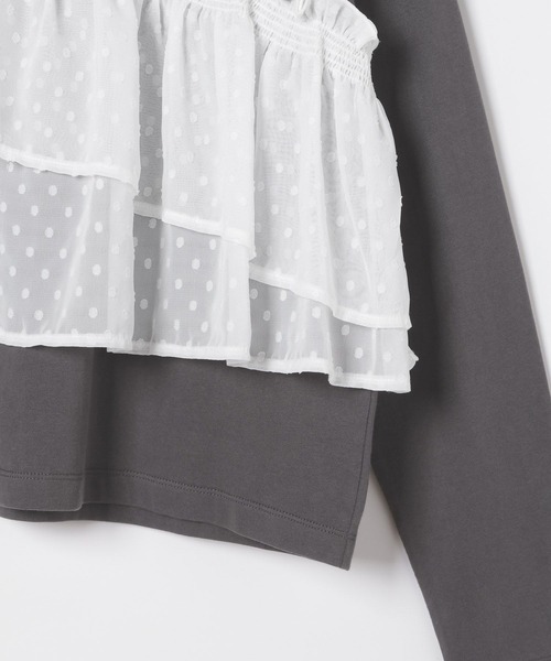 LEPSIM（レプシィム）の「ドット柄ドッキングプルオーバー　647456（Tシャツ/カットソー・レディース・ホワイト×ライム/チャコールグレー・FREE）」の19枚目の写真