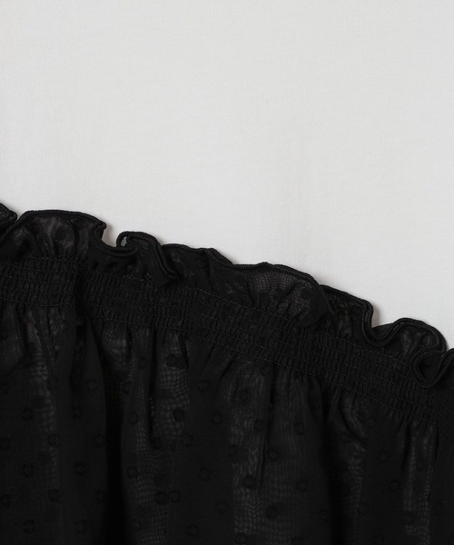 LEPSIM（レプシィム）の「ドット柄ドッキングプルオーバー　647456（Tシャツ/カットソー・レディース・ホワイト×ライム/チャコールグレー・FREE）」の21枚目の写真