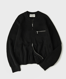 HOOVES（フーブス）の「マルチリブジップアップニット[ブラック]（カーディガン/ボレロ）」