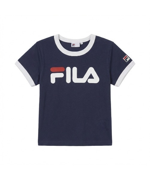 FILA（フィラ）の「S/S TEE / リンガーTシャツ（Tシャツ/カットソー・レディース・ネイビー/グリーン/ホワイト・XL/L/M）」の9枚目の写真