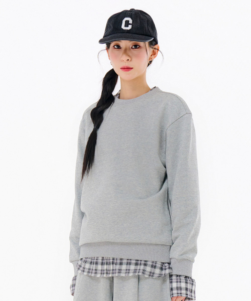 CHASECULT（チェイスカルト）の「共用エッセンシャルロゴスウェットシャツ-FARU5111B0B（スウェット・メンズ・チャコールグレー・90/100/110/95/105/115）」の2枚目の写真