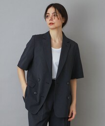 DRESSTERIOR | 【セットアップ可】ウォッシャブルハーフスリーブダブルジャケット(テーラードジャケット)