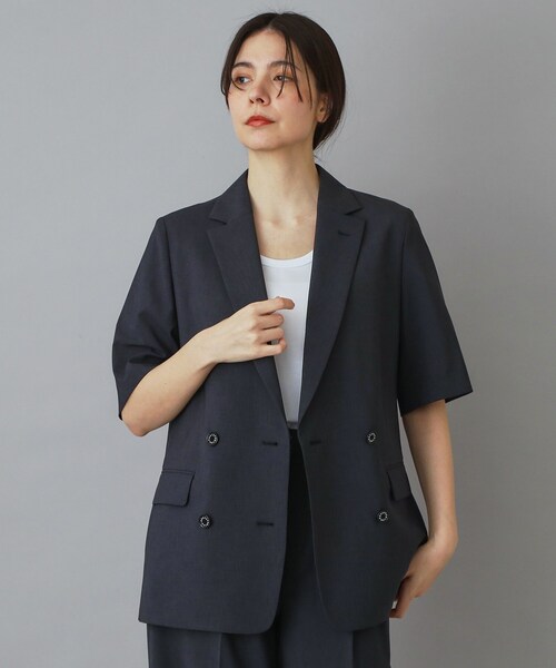 DRESSTERIOR(ドレステリア)の「【otonaMUSE5月号掲載/セットアップ可】ウォッシャブルイージーサマージャケット(テーラードジャケット・レディース・ダークグレー/ベージュ/ライトブルー・40/38/36/34)」の22枚目の写真