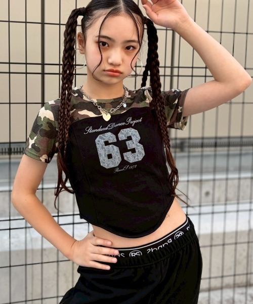 RandS/R(ランズアール)の「RSゴム1分丈レギンス(レギンス/スパッツ・キッズ・ブラック×ホワイト/ブラック×ブラック・110-120cm/M/S)」の4枚目の写真
