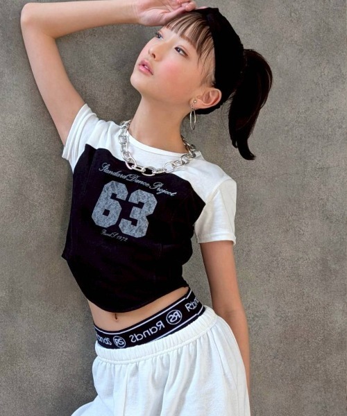 RandS/R(ランズアール)の「RSゴム1分丈レギンス(レギンス/スパッツ・キッズ・ブラック×ホワイト/ブラック×ブラック・110-120cm/M/S)」の15枚目の写真