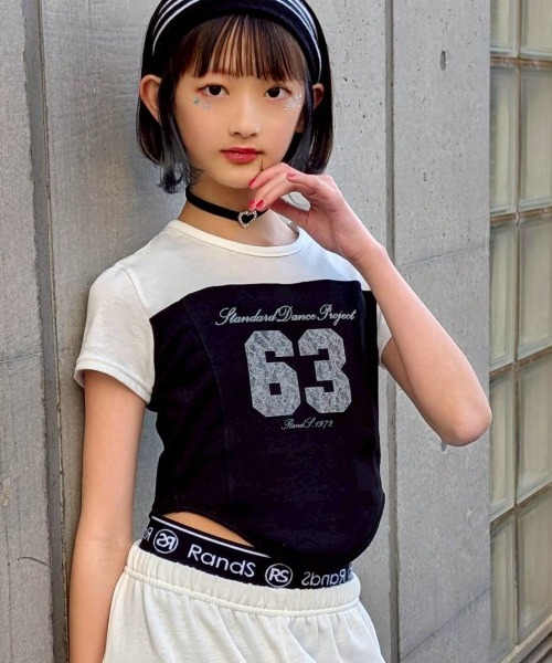 RandS/R(ランズアール)の「RSゴム1分丈レギンス(レギンス/スパッツ・キッズ・ブラック×ホワイト/ブラック×ブラック・110-120cm/M/S)」の16枚目の写真