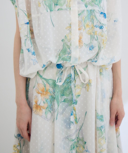 KATHARINE ROSS（キャサリンロス）の「【KATHARINE ROSS】プランタン柄プリントシアーブラウス（シャツ/ブラウス・レディース・アイボリー/チャコールグレー・FREE）」の14枚目の写真