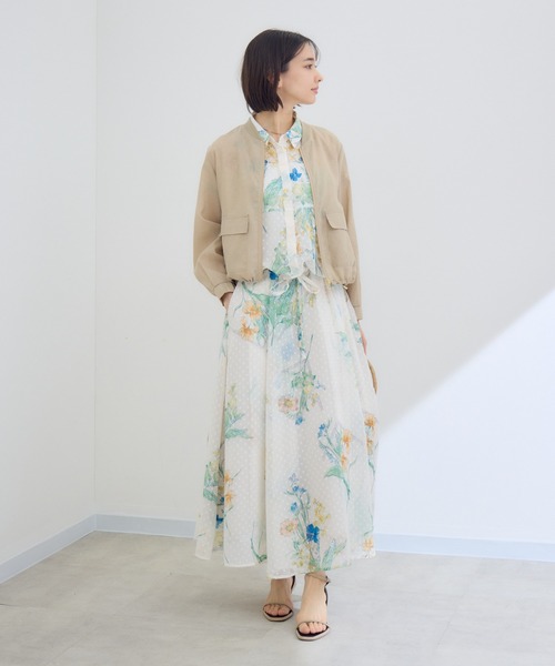 KATHARINE ROSS（キャサリンロス）の「【KATHARINE ROSS】プランタン柄プリントシアーブラウス（シャツ/ブラウス・レディース・アイボリー/チャコールグレー・FREE）」の20枚目の写真