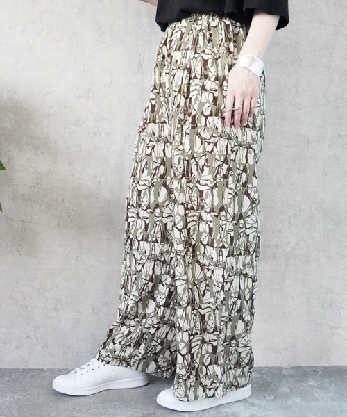 SELECT LEVERY(セレクトリベリー)の「ペイント柄イージーパンツ(その他パンツ・レディース・カーキ/ブラック/ベージュ・FREE)」の22枚目の写真