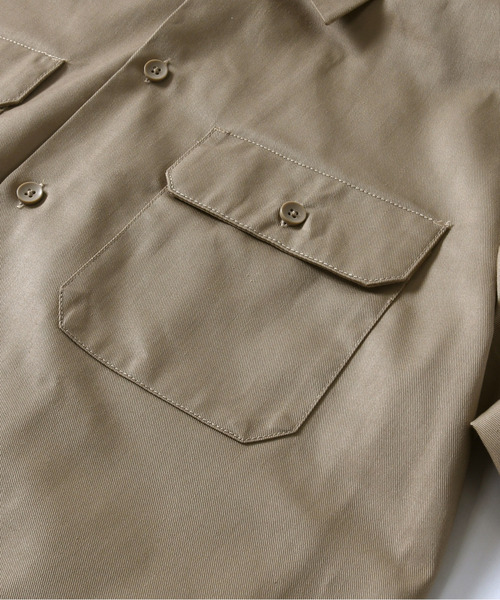 Dickies(ディッキーズ)の「【neos】GENUINE DICKIES ジェニュイン ディッキーズ ルーズシルエット ワンポイント ロゴ ツイル ワークシャツ(シャツ/ブラウス・メンズ・ベージュ/ブラック/カーキ/チャコールグレー・MEDIUM/LARGE/X-LARGE)」の22枚目の写真