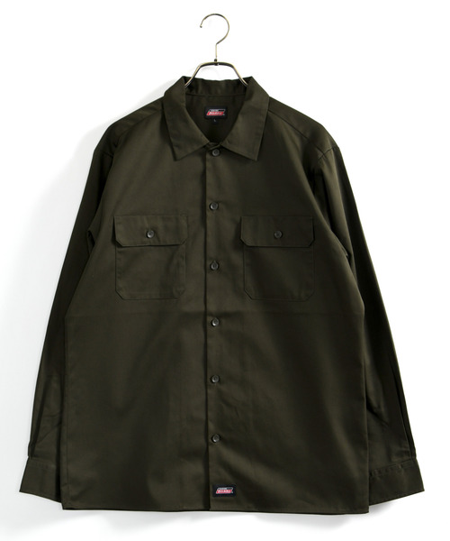 Dickies(ディッキーズ)の「【neos】GENUINE DICKIES ジェニュイン ディッキーズ ルーズシルエット ワンポイント ロゴ ツイル ワークシャツ(シャツ/ブラウス・メンズ・ベージュ/ブラック/カーキ/チャコールグレー・MEDIUM/LARGE/X-LARGE)」の5枚目の写真