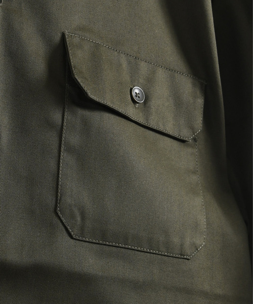 Dickies(ディッキーズ)の「【neos】GENUINE DICKIES ジェニュイン ディッキーズ ルーズシルエット ワンポイント ロゴ ツイル ワークシャツ(シャツ/ブラウス・メンズ・ベージュ/ブラック/カーキ/チャコールグレー・MEDIUM/LARGE/X-LARGE)」の7枚目の写真