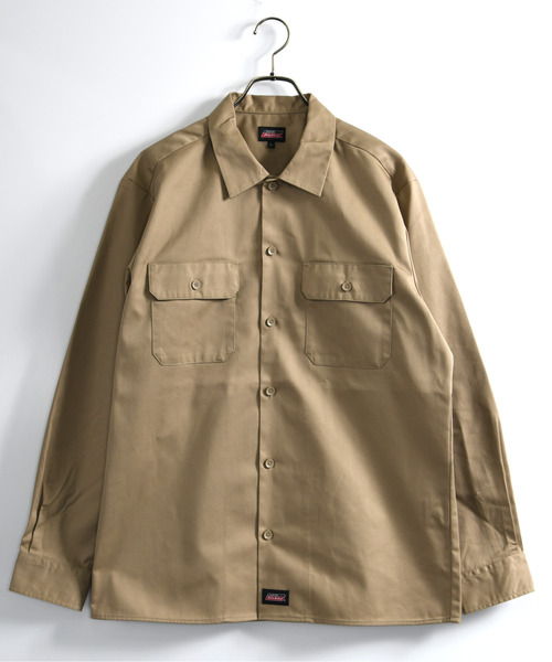 Dickies(ディッキーズ)の「【neos】GENUINE DICKIES ジェニュイン ディッキーズ ルーズシルエット ワンポイント ロゴ ツイル ワークシャツ(シャツ/ブラウス・メンズ・ベージュ/ブラック/カーキ/チャコールグレー・MEDIUM/LARGE/X-LARGE)」の9枚目の写真
