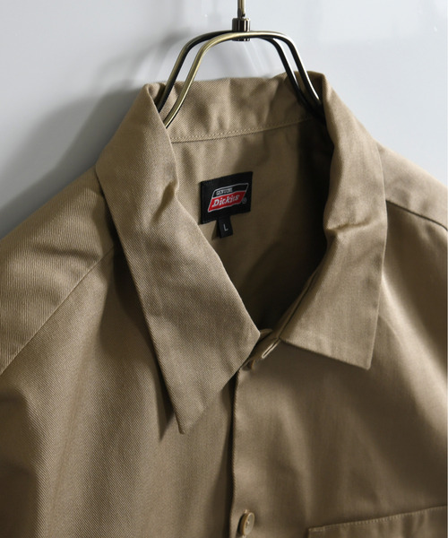Dickies(ディッキーズ)の「【neos】GENUINE DICKIES ジェニュイン ディッキーズ ルーズシルエット ワンポイント ロゴ ツイル ワークシャツ(シャツ/ブラウス・メンズ・ベージュ/ブラック/カーキ/チャコールグレー・MEDIUM/LARGE/X-LARGE)」の10枚目の写真