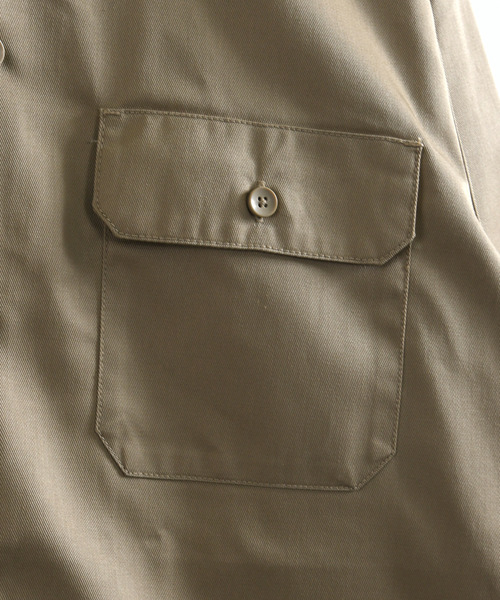Dickies(ディッキーズ)の「【neos】GENUINE DICKIES ジェニュイン ディッキーズ ルーズシルエット ワンポイント ロゴ ツイル ワークシャツ(シャツ/ブラウス・メンズ・ベージュ/ブラック/カーキ/チャコールグレー・MEDIUM/LARGE/X-LARGE)」の11枚目の写真