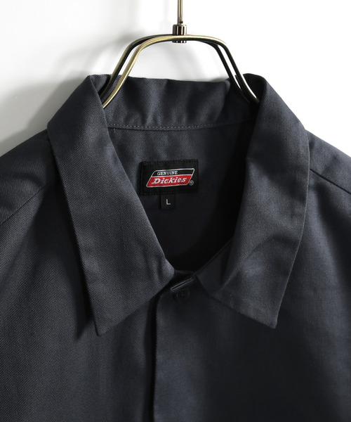 Dickies(ディッキーズ)の「【neos】GENUINE DICKIES ジェニュイン ディッキーズ ルーズシルエット ワンポイント ロゴ ツイル ワークシャツ(シャツ/ブラウス・メンズ・ベージュ/ブラック/カーキ/チャコールグレー・MEDIUM/LARGE/X-LARGE)」の14枚目の写真