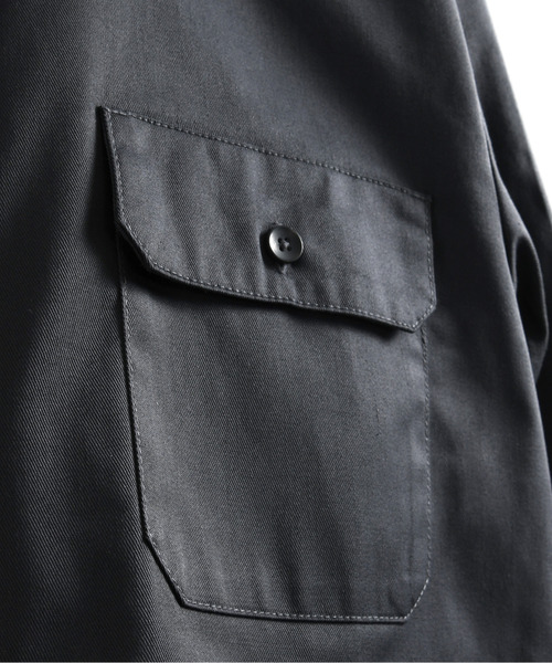 Dickies(ディッキーズ)の「【neos】GENUINE DICKIES ジェニュイン ディッキーズ ルーズシルエット ワンポイント ロゴ ツイル ワークシャツ(シャツ/ブラウス・メンズ・ベージュ/ブラック/カーキ/チャコールグレー・MEDIUM/LARGE/X-LARGE)」の15枚目の写真