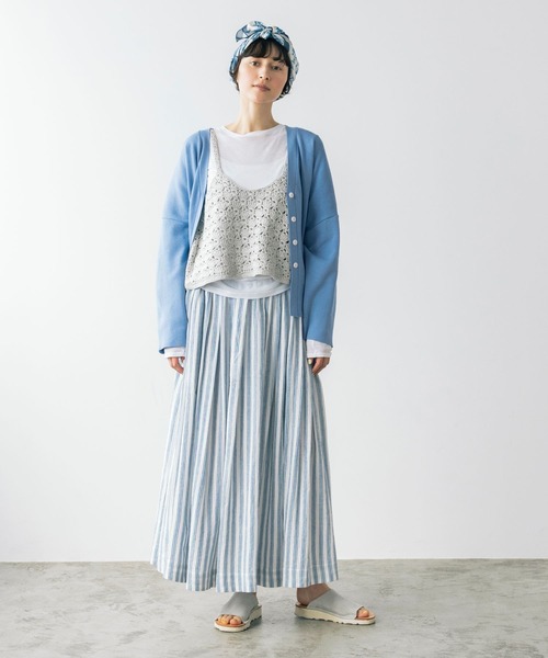 studio CLIP（スタディオクリップ）の「《natural by clip》かぎ針ニットキャミソール（キャミソール・レディース・グレー/アイボリー・FREE）」の19枚目の写真