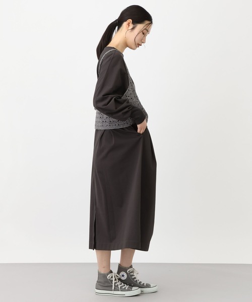 studio CLIP（スタディオクリップ）の「《natural by clip》かぎ針ニットキャミソール（キャミソール・レディース・グレー/アイボリー・FREE）」の6枚目の写真