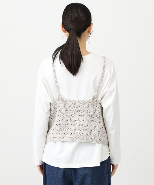 studio CLIP（スタディオクリップ）の「《natural by clip》かぎ針ニットキャミソール（キャミソール・レディース・グレー/アイボリー・FREE）」の10枚目の写真