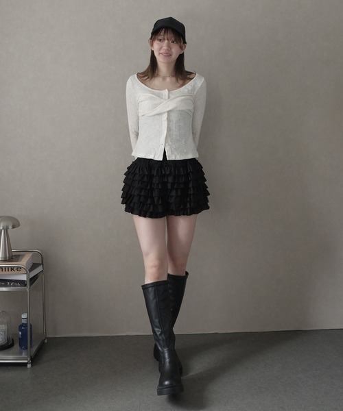 Doula Doula（ドゥーラドゥーラ）の「ティアードフリルショートパンツ（その他パンツ・レディース・ブラック/ホワイト・FREE）」の22枚目の写真