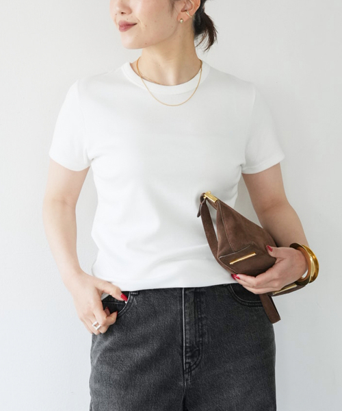 Deuxieme Classe（ドゥーズィエムクラス）の「*Comfort Tシャツ（Tシャツ/カットソー・レディース・ホワイト/ネイビー・FREE）」の3枚目の写真