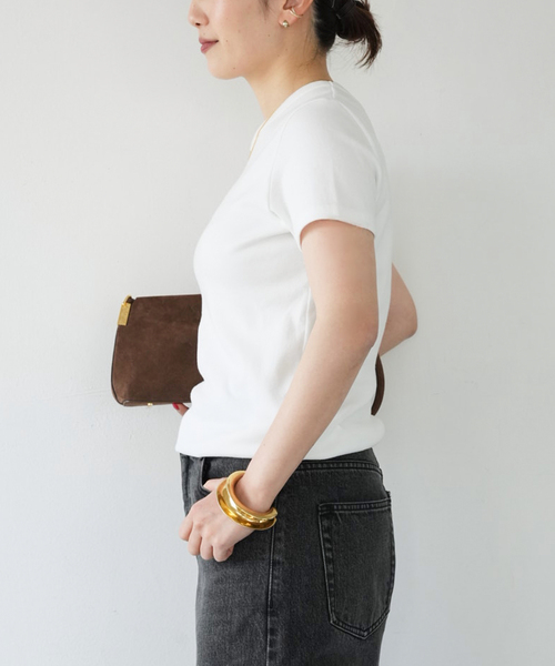 Deuxieme Classe（ドゥーズィエムクラス）の「*Comfort Tシャツ（Tシャツ/カットソー・レディース・ホワイト/ネイビー・FREE）」の4枚目の写真