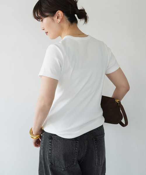 Deuxieme Classe（ドゥーズィエムクラス）の「*Comfort Tシャツ（Tシャツ/カットソー・レディース・ホワイト/ネイビー・FREE）」の5枚目の写真