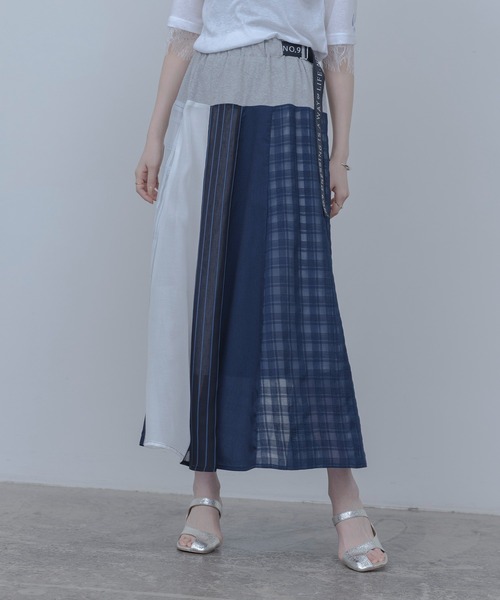 Eimee Law（エイミーロウ）の「マルチTEXフレアスカート（スカート・レディース・オフホワイト/ネイビー・FREE）」の15枚目の写真