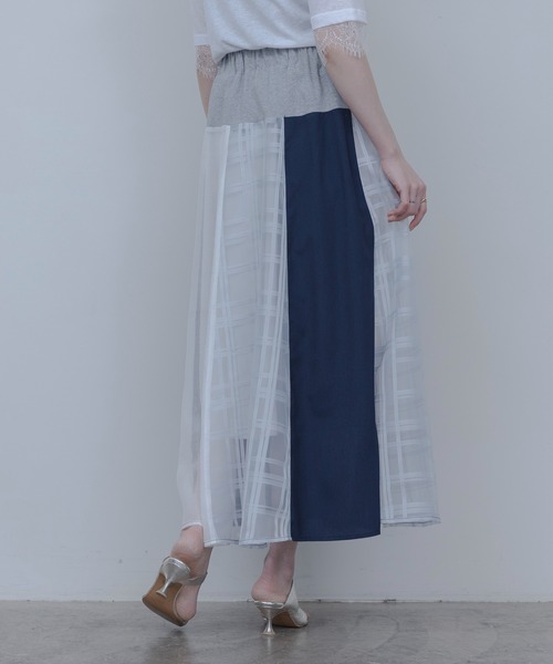 Eimee Law（エイミーロウ）の「マルチTEXフレアスカート（スカート・レディース・オフホワイト/ネイビー・FREE）」の17枚目の写真