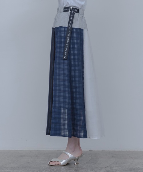 Eimee Law（エイミーロウ）の「マルチTEXフレアスカート（スカート・レディース・オフホワイト/ネイビー・FREE）」の21枚目の写真