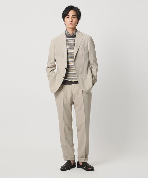 UNITED ARROWS（ユナイテッドアローズ）の「ポプリン シングル 3ボタン テーラード ジャケット R-MODEL（セットアップ・メンズ・ベージュ・50/46/48）」の8枚目の写真