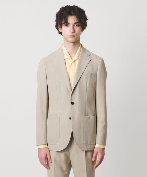 UNITED ARROWS（ユナイテッドアローズ）の「ポプリン シングル 3ボタン テーラード ジャケット R-MODEL（セットアップ・メンズ・ベージュ・50/46/48）」の9枚目の写真