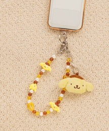 Me% | 【ポムポムプリン】フェイスキーチャーム付きハンドルストラップ　635211(スマホグッズ)