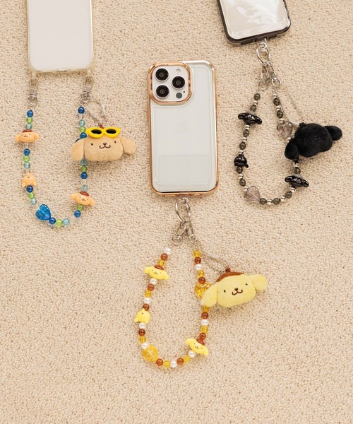 Me%（ミィパーセント）の「【ポムポムプリン】フェイスキーチャーム付きハンドルストラップ　635211（スマホグッズ・レディース・ブラック/ブラウン/イエロー系その他・FREE）」の5枚目の写真