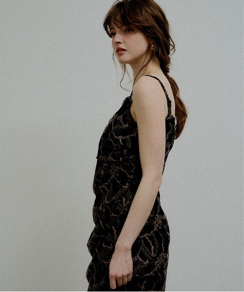 LE'RURE(リルアー)の「Jacquard cami drape dress(ドレス・レディース・ブルー/ブラック/ベージュ系その他・SMALL/MEDIUM/TALL)」の22枚目の写真