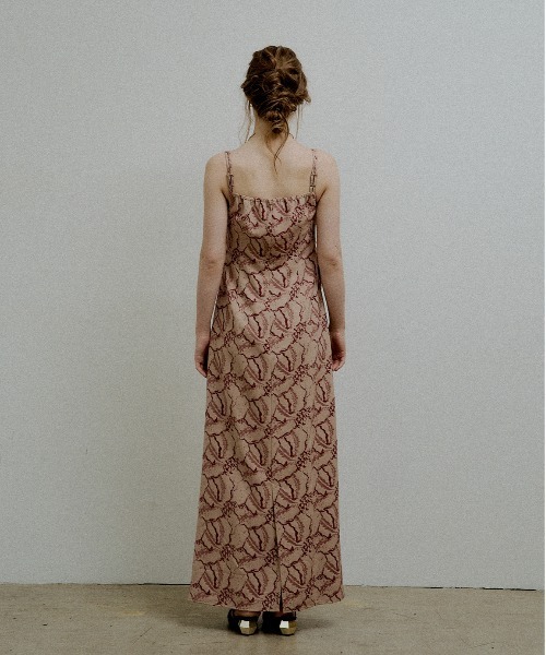 LE'RURE(リルアー)の「Jacquard cami drape dress(ドレス・レディース・ブルー/ブラック/ベージュ系その他・SMALL/MEDIUM/TALL)」の15枚目の写真