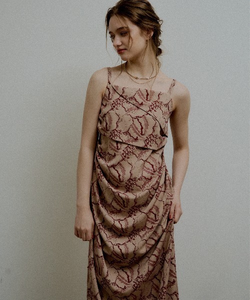 LE'RURE(リルアー)の「Jacquard cami drape dress(ドレス・レディース・ブルー/ブラック/ベージュ系その他・SMALL/MEDIUM/TALL)」の16枚目の写真