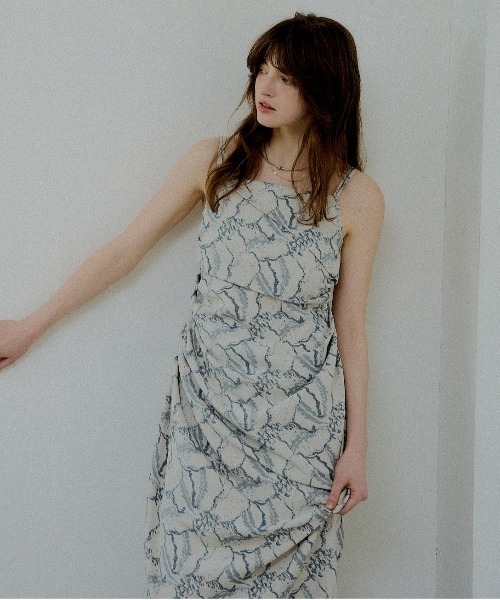 LE'RURE(リルアー)の「Jacquard cami drape dress(ドレス・レディース・ブルー/ブラック/ベージュ系その他・SMALL/MEDIUM/TALL)」の19枚目の写真