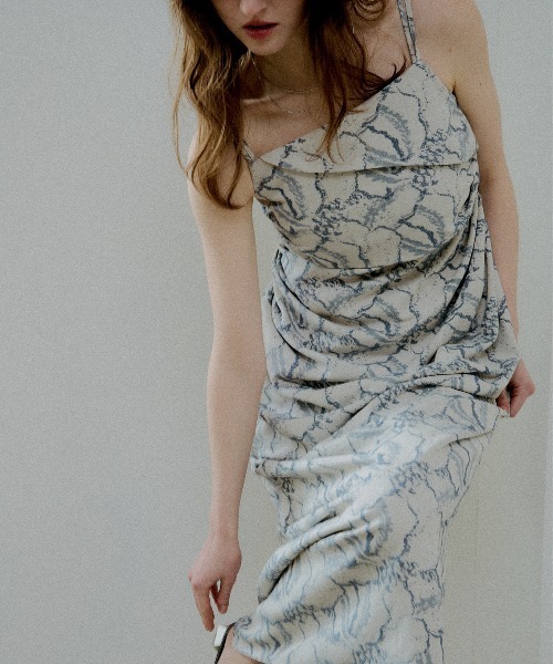 LE'RURE(リルアー)の「Jacquard cami drape dress(ドレス・レディース・ブルー/ブラック/ベージュ系その他・SMALL/MEDIUM/TALL)」の12枚目の写真