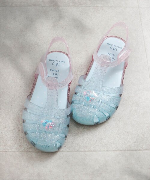 apres les cours（アプレレクール）の「モチーフジェリーサンダル（サンダル・キッズ・サックスブルー/ピンク/ラベンダー・15 /16/17/18/19/14）」の2枚目の写真