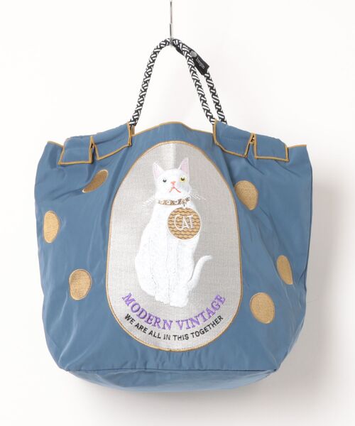 A BAG OF CHIPS(アバッグオブチップス)の「8begin bag(Sサイズ)総刺繍エコバッグ(トートバッグ・レディース・サックスブルー/ブルーグリーン/ブラウン/レッド/ホワイト系その他/ホワイト/ダークブルー/パープル/インディゴブルー/イエロー/ベージュ/ブラック系その他/ナチュラル/アイボリー・FREE)」の9枚目の写真