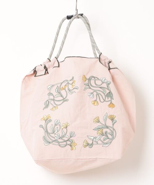 A BAG OF CHIPS(アバッグオブチップス)の「8begin bag(Sサイズ)総刺繍エコバッグ(トートバッグ・レディース・サックスブルー/ブルーグリーン/ブラウン/レッド/ホワイト系その他/ホワイト/ダークブルー/パープル/インディゴブルー/イエロー/ベージュ/ブラック系その他/ナチュラル/アイボリー・FREE)」の2枚目の写真