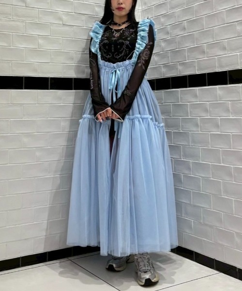 【送料込】Candy Stripper ティアードジャンパースカート Candy Stripper（キャンディストリッパー）の「NEEDLELIKE PLEATS