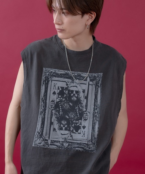 En serio TOKYO（エンソリオトーキョー）の「【SIDEWAYSTANCE】キングピグメントノースリーブTシャツ 70459（Tシャツ/カットソー・メンズ・ベージュ/グリーン/ブラック・SMALL/MEDIUM/LARGE/X-LARGE）」の2枚目の写真