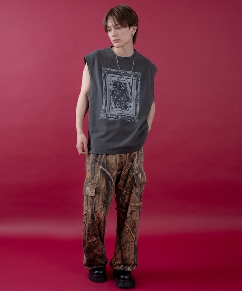 En serio TOKYO（エンソリオトーキョー）の「【SIDEWAYSTANCE】キングピグメントノースリーブTシャツ 70459（Tシャツ/カットソー・メンズ・ベージュ/グリーン/ブラック・SMALL/MEDIUM/LARGE/X-LARGE）」の7枚目の写真