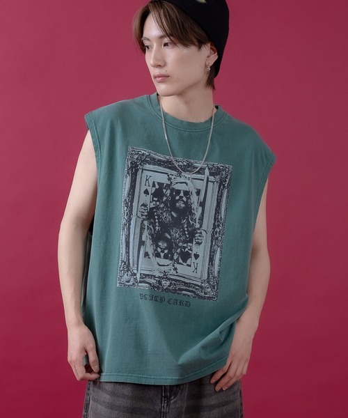 En serio TOKYO（エンソリオトーキョー）の「【SIDEWAYSTANCE】キングピグメントノースリーブTシャツ 70459（Tシャツ/カットソー・メンズ・ベージュ/グリーン/ブラック・SMALL/MEDIUM/LARGE/X-LARGE）」の12枚目の写真